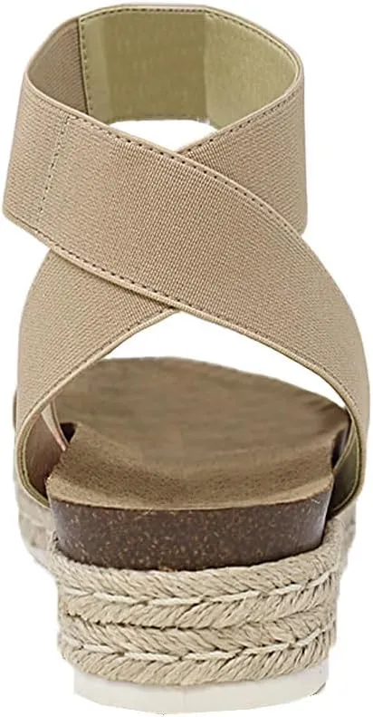 YOKI CHIARA-10 Women’s Sandal Platform Espadrille Wedge, Strappy Sandals for Women, Platform Sandals Women, Summer Sandals