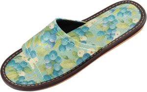Yuiboo Blueberries Sea Green Women Men's Casual Shower Slippers Portable Dorm Home Slides for Travel Beach Travel