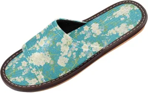 Yuiboo Delphinium Flowers Women Men's Spa Shower Slippers Summer Beach Sandals for Bedroom Indoor Indoor